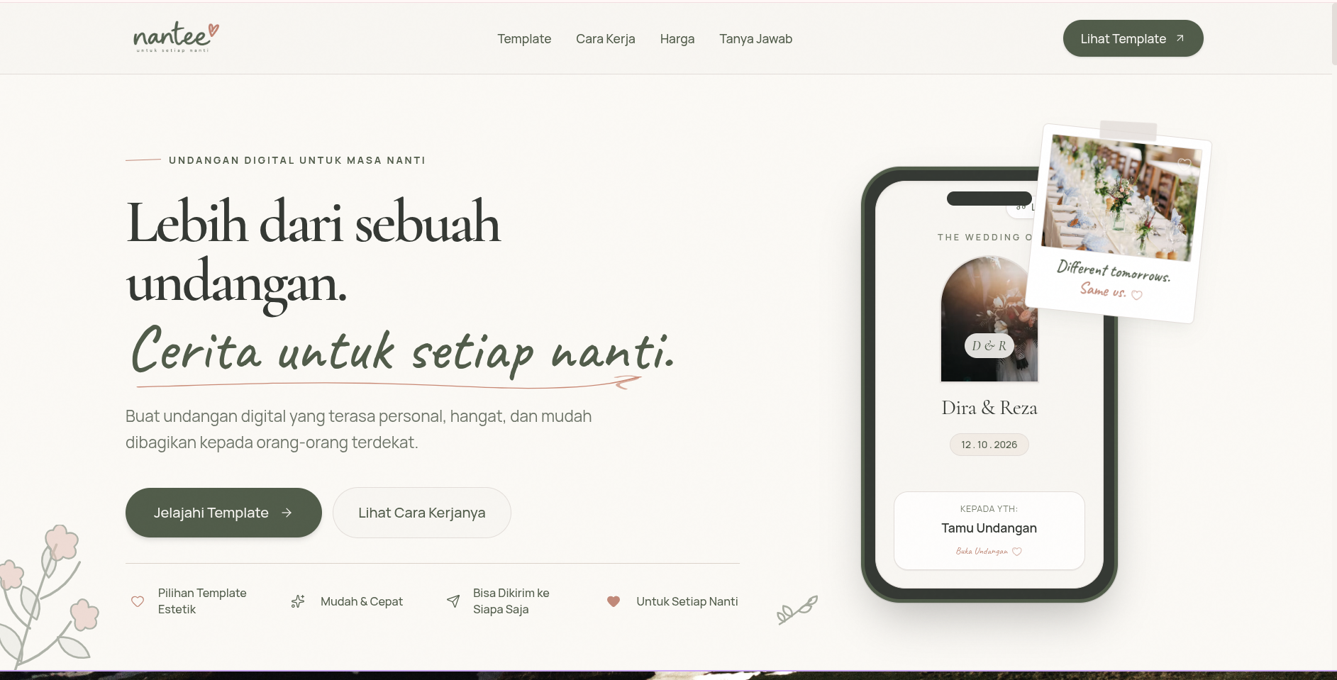 Nantee website preview
