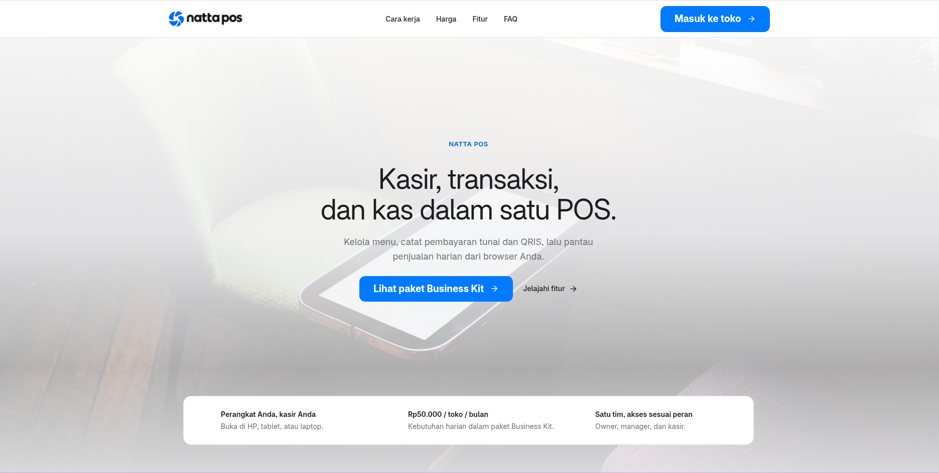 Natta POS website preview